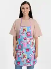 Синий фартук кухонный