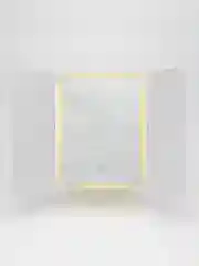 Белый зеркало настольное, косметическое, с LED-подсветкой и увеличением, складное