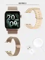 Золотой умные смарт-фитнес часы Smart Watch X9 Pro 2, X8 Pro, X9 Ultra 2 наручный браслет