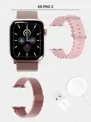 Розовый умные смарт-фитнес часы Smart Watch X9 Pro 2, X8 Pro, X9 Ultra 2 наручный браслет