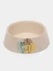 Бежевый миска для кошек