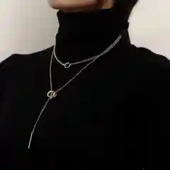 Длинное колье подвеска