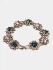 Голубой браслет со стразами "Elegant"