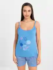 Голубой пижама женская