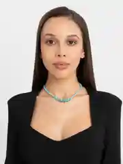 Бирюзовый чокер из бисера женский/чокер на шею
