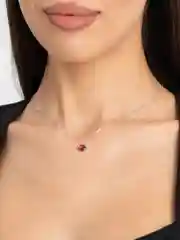 Серебряный цепочка на шею с подвеской в форме Губ