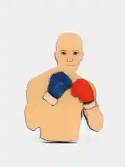 Белый значки, броши, пины деревянные "Спорт"