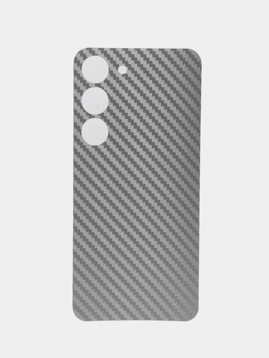 Серебряный защитная пленка для Samsung Galaxy S23 под карбон на заднюю часть, назад Самсунг S23 кожа