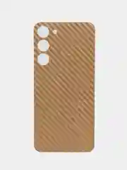 Золотой защитная пленка для Samsung Galaxy S23 Plus под карбон на заднюю часть, назад Самсунг S23+