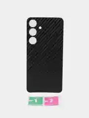 Угольный защитная пленка для Samsung Galaxy S24 под карбон на заднюю часть, назад Самсунг S24 кожа
