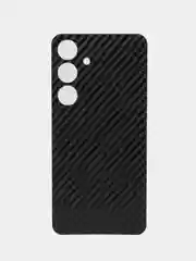 Угольный защитная пленка для Samsung Galaxy S24 под карбон на заднюю часть, назад Самсунг S24 кожа