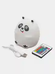 Ночник силиконовый "Панда", USB, аккумулятор 1200 мАч, 3000К, RGB, 7 цветов, с ДУ