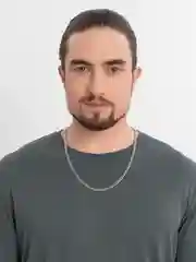 Серый металлик цепочка на шею мужская