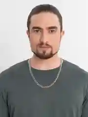 Серый меланж цепочка на шею мужская