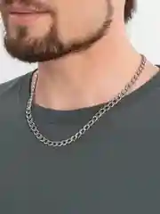 Угольный цепочка на шею мужская
