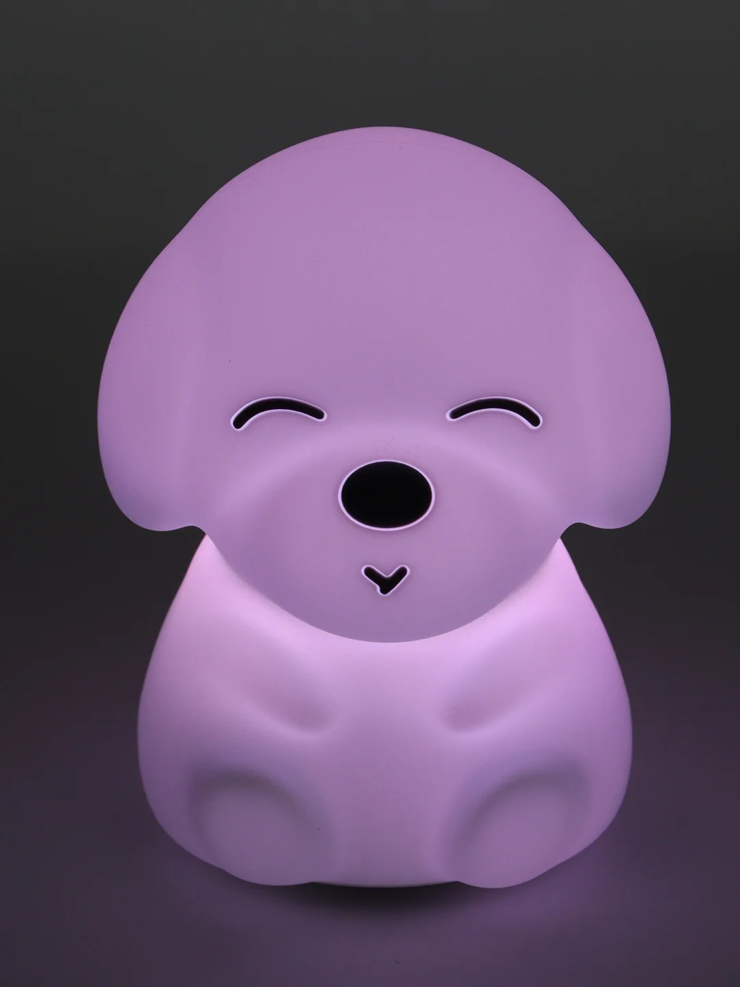 Ночник силиконовый  "Собачка", USB, аккумулятор 1200 мАч, 3000К, RGB, 7 цветов