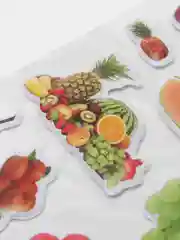 Оранжевый наклейки детские, обьемные, наклейки-стикеры,  с овощами, фруктами, цветами