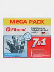 Таблетки Filtero Mega Pack для посудомоечных машин "7 в 1", 90 штук, арт. 703