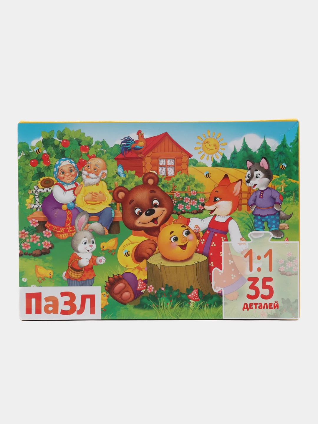 Набор 3 в 1 "Сказки": пазл, настольная игра-бродилка, раскраска