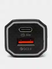 Черный азу универсальное с USB+TYPE-C-портами YY-C03 PD38W QC4.0/QC3.0 БЫСТРЫЙ ЗАРЯД