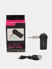 Черный bluetooth-aux Аудио Ресивер с акб и микрофоном BC-01