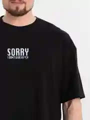 Футболка оверсайз "Извини, но" унисекс, OverSize T-Shirt, хлопок черная