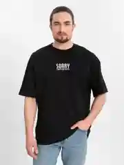 Футболка оверсайз "Извини, но" унисекс, OverSize T-Shirt, хлопок черная