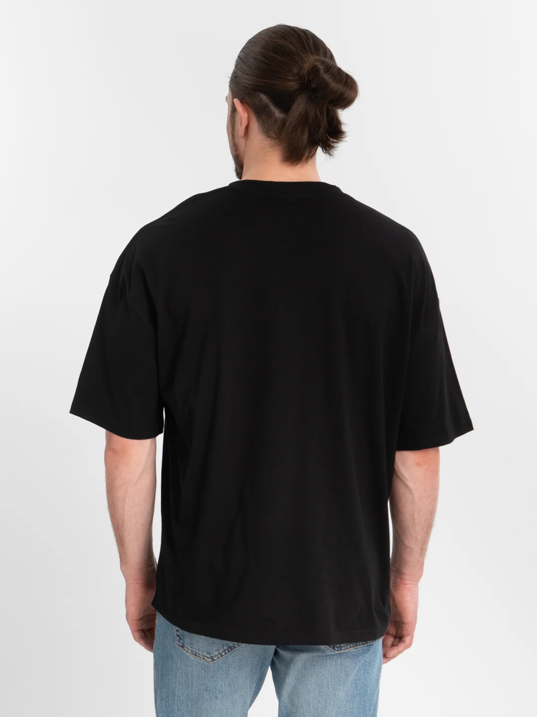 Футболка оверсайз "Голосовое", унисекс, OverSize T-Shirt, хлопок, черная