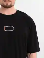 Футболка оверсайз "Батарея", унисекс, OverSize T-Shirt, хлопок, черная