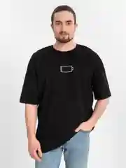 Футболка оверсайз "Батарея", унисекс, OverSize T-Shirt, хлопок, черная