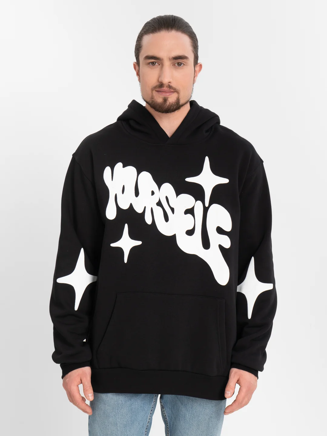 Белый толстовка худи oversize ( оверсайз ) unisex ( унисекс )