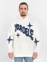 Белый толстовка худи oversize ( оверсайз ) unisex ( унисекс )