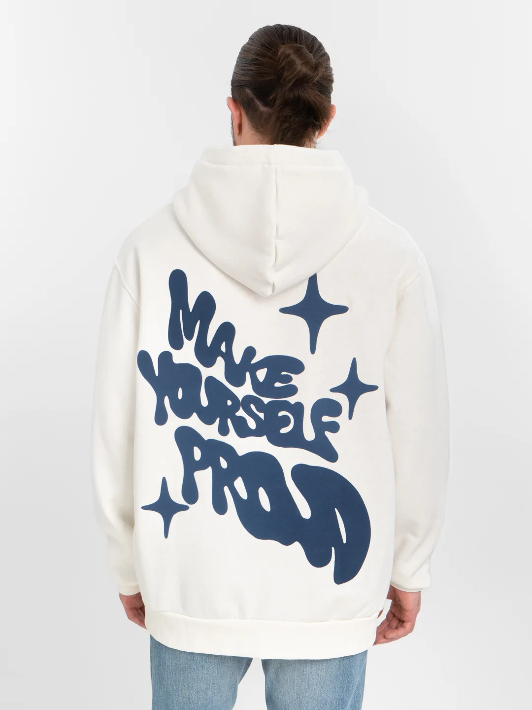 Белый толстовка худи oversize ( оверсайз ) unisex ( унисекс )