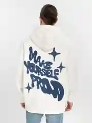 Белый толстовка худи oversize ( оверсайз ) unisex ( унисекс )