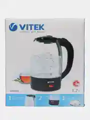 Чайник электрический VITEK VT-7092 1.7 л, прозрачный, черный