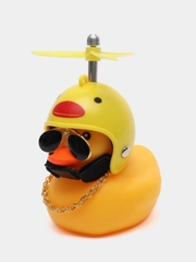 Игрушка утка в очках и шлеме с пропеллером, в машину