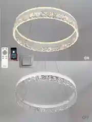 Белый управляемая потолочная люстра светодиодная с пультом Estares Stella ice 80W ,до 20 кв.м