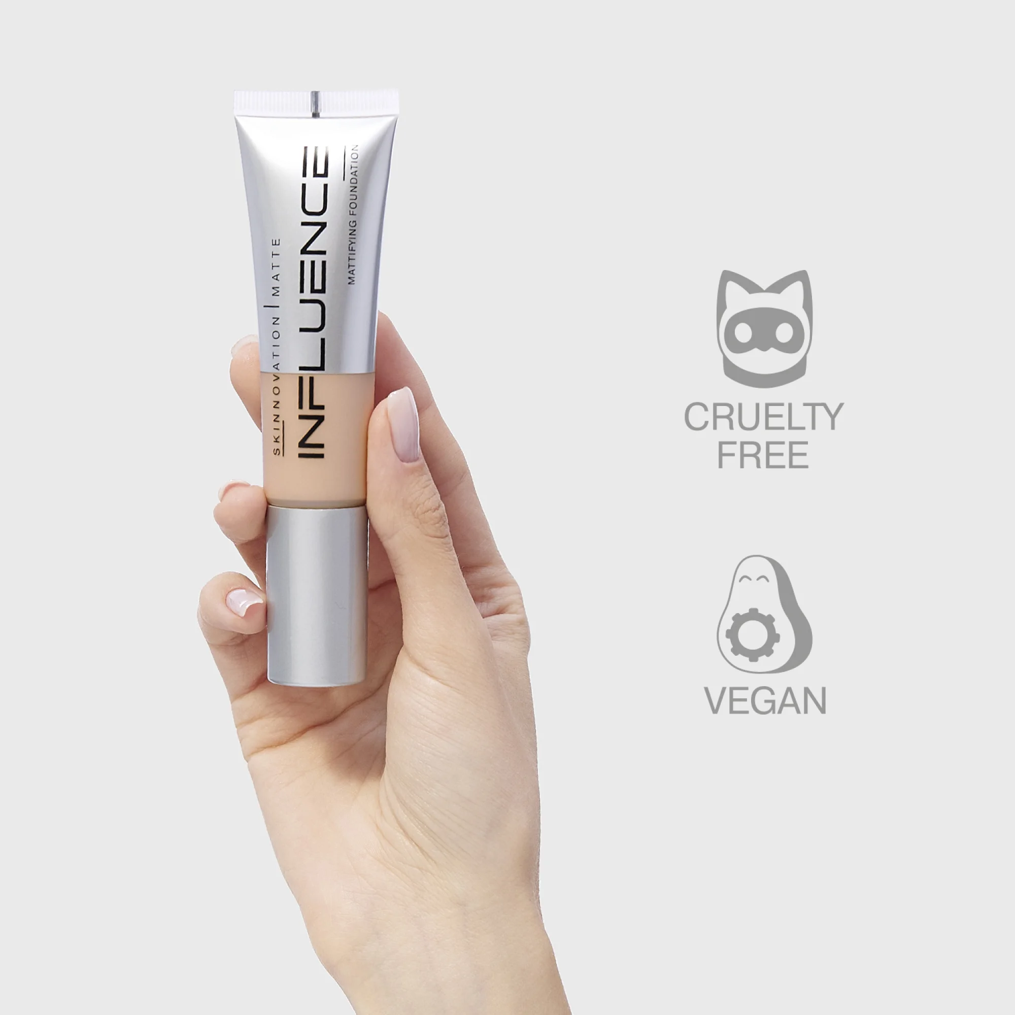Тональная основа Influence Beauty Skinnovation Matte, матирующая, тон 03, бежевый, 25 мл