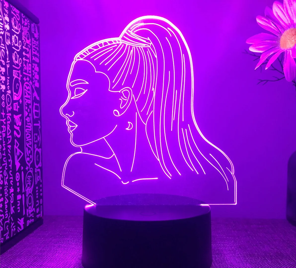 Фиолетовый ночник/светильник, USB, LED-подсветка