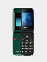 Зеленый кнопочный телефон-раскладушка Maxvi E8, с камерой, аккумулятор 1250мАч