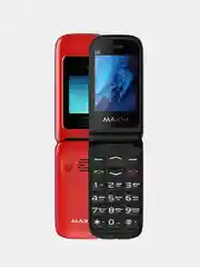 Красный кнопочный телефон-раскладушка Maxvi E8, с камерой, аккумулятор 1250мАч