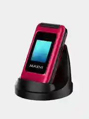 Розовый кнопочный телефон-раскладушка Maxvi E8, с камерой, аккумулятор 1250мАч