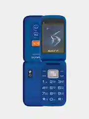 Синий кнопочный телефон-раскладушка Maxvi E5, с камерой, аккумулятор 1500 мАч