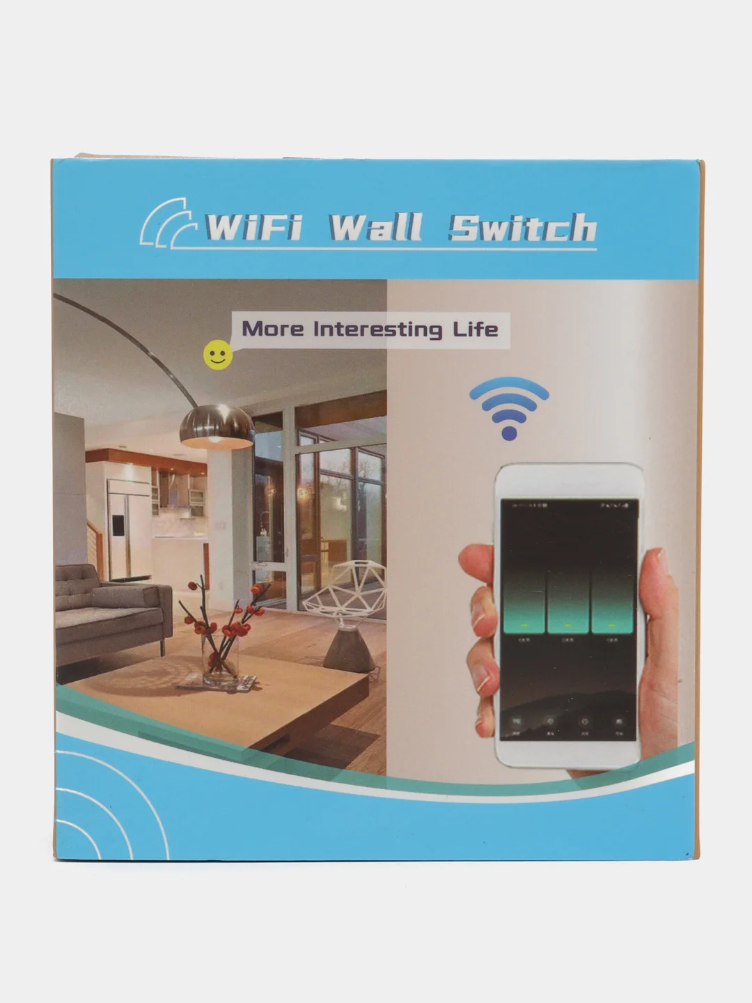 Белый умный выключатель с Алисой Wi-Fi с конденсатором, настенный