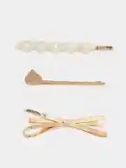 Розовый заколки, 3 штуки