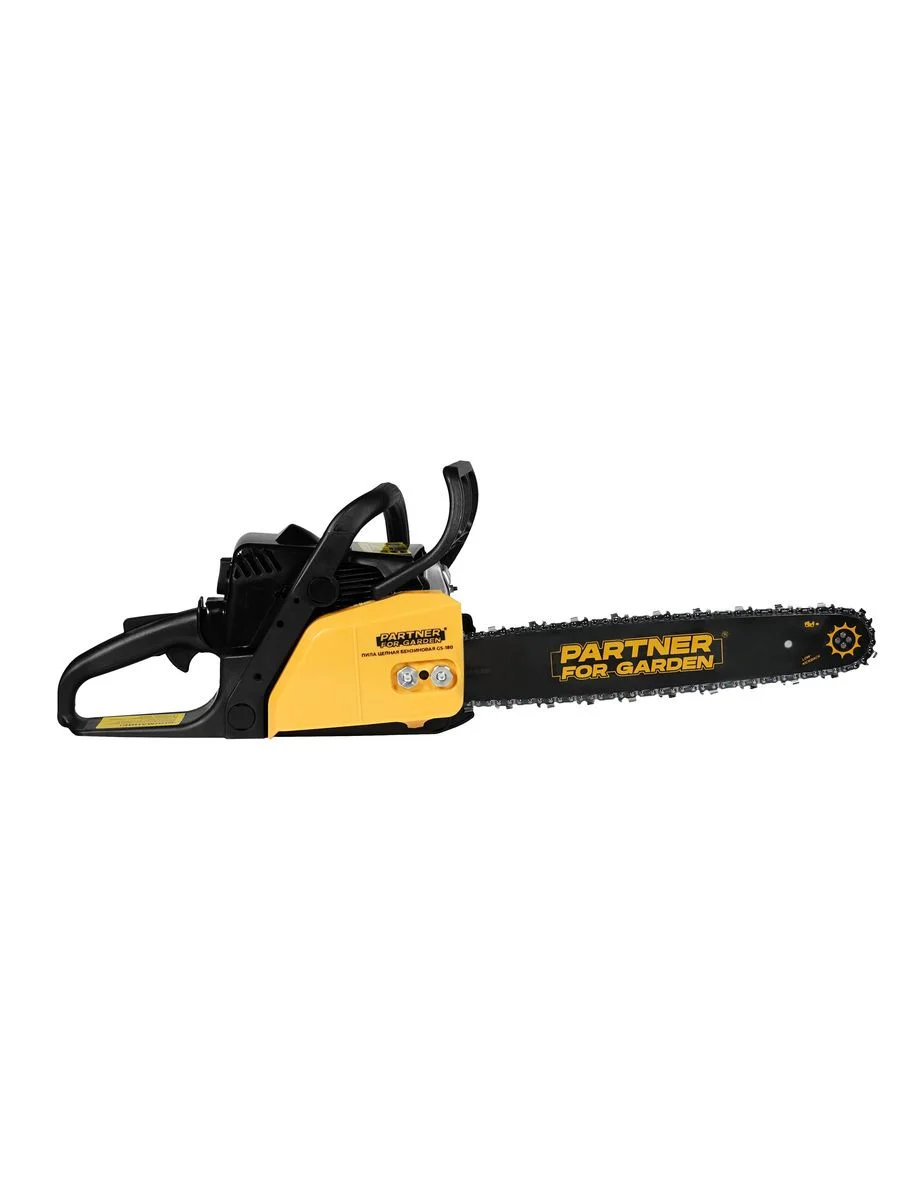 Бензопила цепная Partner for Garden GS 180 1.5 л.с, 2 кВт, 49,3 см3, лёгкий запуск