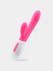 Фиолетовый вибратор "Кролик", со стимуляцией клитора
