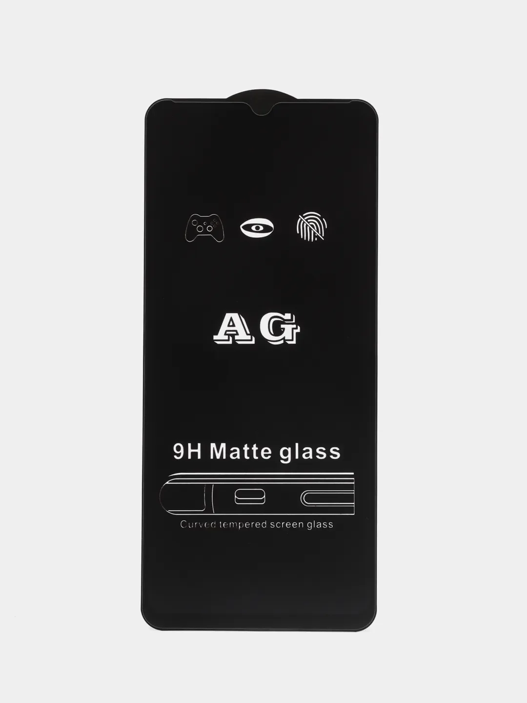 Черный защитное стекло для Xiaomi Redmi 10C/Poco C40 (Сяоми Редми 10С/Поко С40), матовое