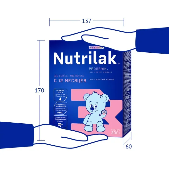 Напиток детский Nutrilak Premium 3 молочный сухой  с 12-ти мес, 300 г