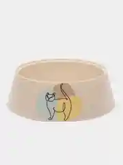 Бежевый меланж миска "Мур-мяу" для кошек, 0,3 л